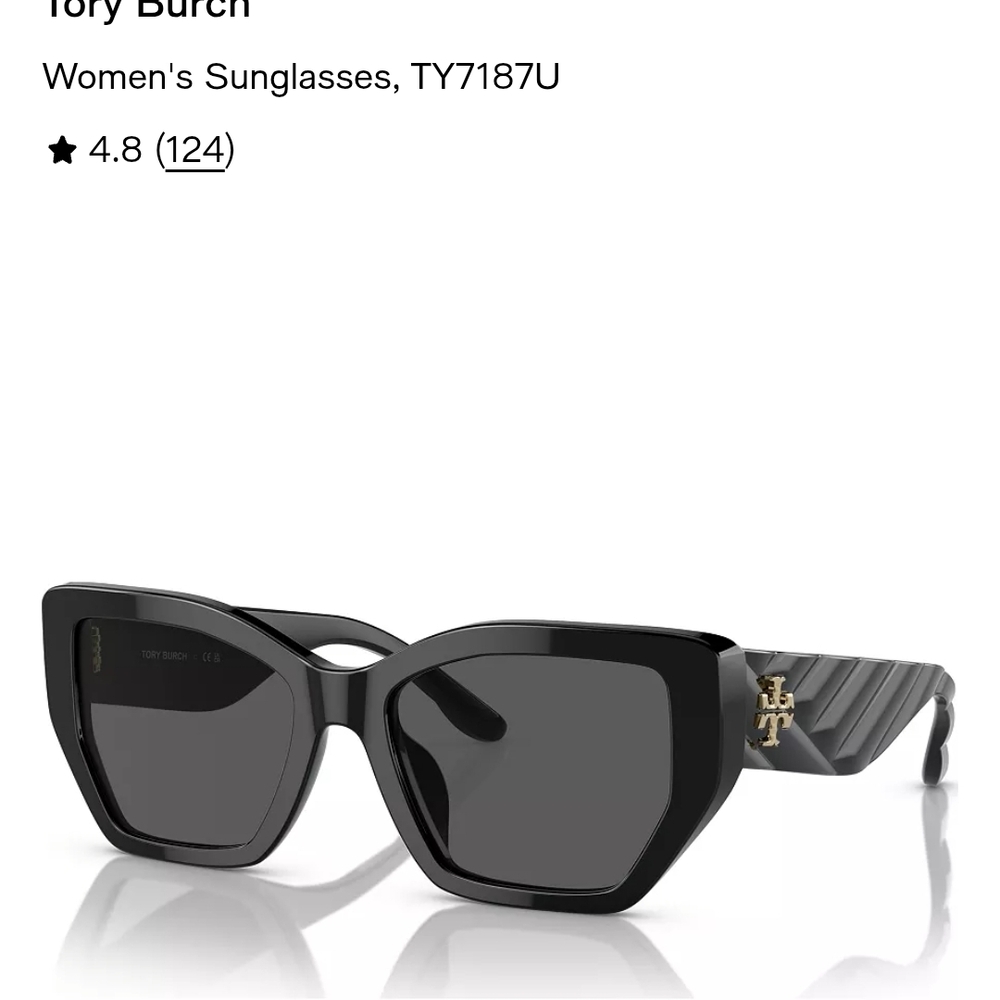 Tory Burch Black Angular Sunglasses